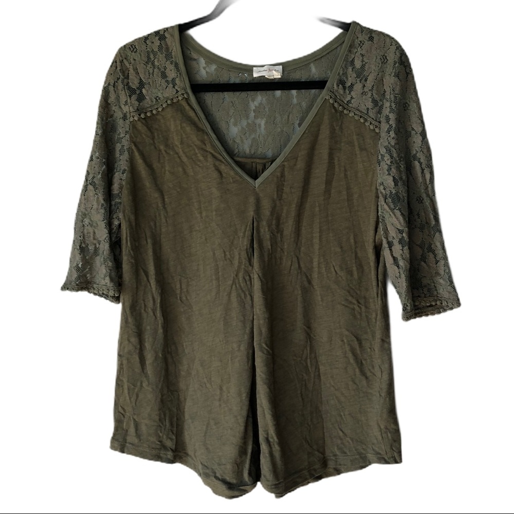 ANTHROPOLOGIE | Meadow Rue Floral Lace Top